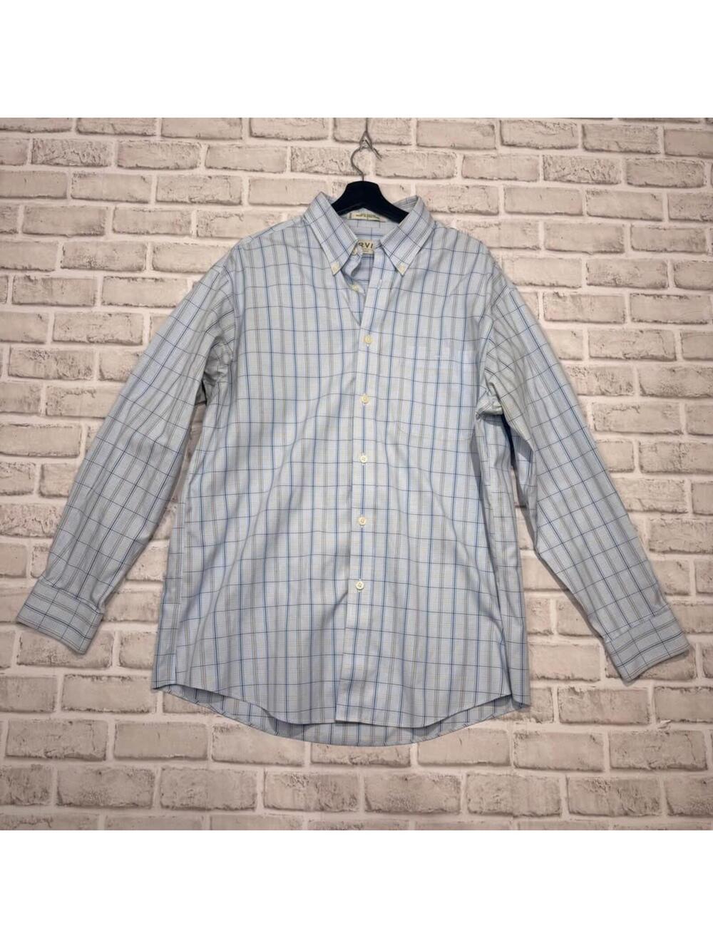 Orvis Plaid Long Sleeve Button Down Shirt Men's L